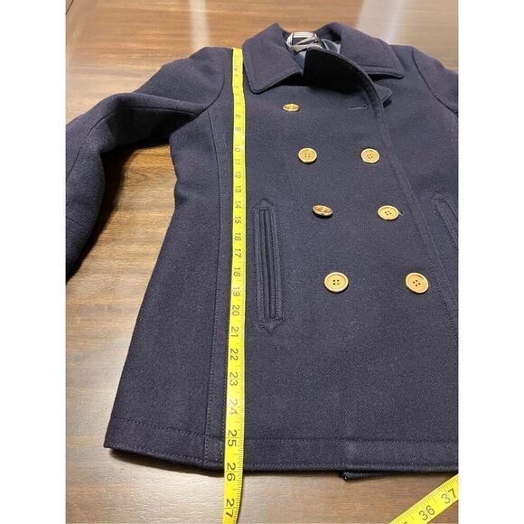 J.Crew navy coat cashmere by Nello Gori - Picture 10 of 13
